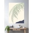 thumbnail image 2 of Palm Leaves In Sage Green And Blue Color Palette Poster Wall Art, Modern Wall Decor For Living Room Bedroom, 12x18 UNFRAMED, 2 of 3