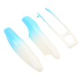 thumbnail image 3 of Key Fob Protective Cover Gradient Color Remote Key Trim Replacement for Cayenne Panamera 911 Taycan Blue White, 3 of 5