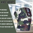 thumbnail image 2 of Defy Knee Wrap for Weightlifting, Muay, Thai MMA, Elastic Bandages for Men and Women, Pack of 2, 72 Inch - Green Camo, 2 of 5