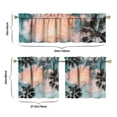 thumbnail image 6 of Kitchen Curtains 24 Inch Short - 3 Panel Set, Rod Pocket Window Curtain with Tropical Palm Tree Sunset Print, 100% Polyester for Boho Kitchen, Beach Room, Easy Wash, 6 of 6
