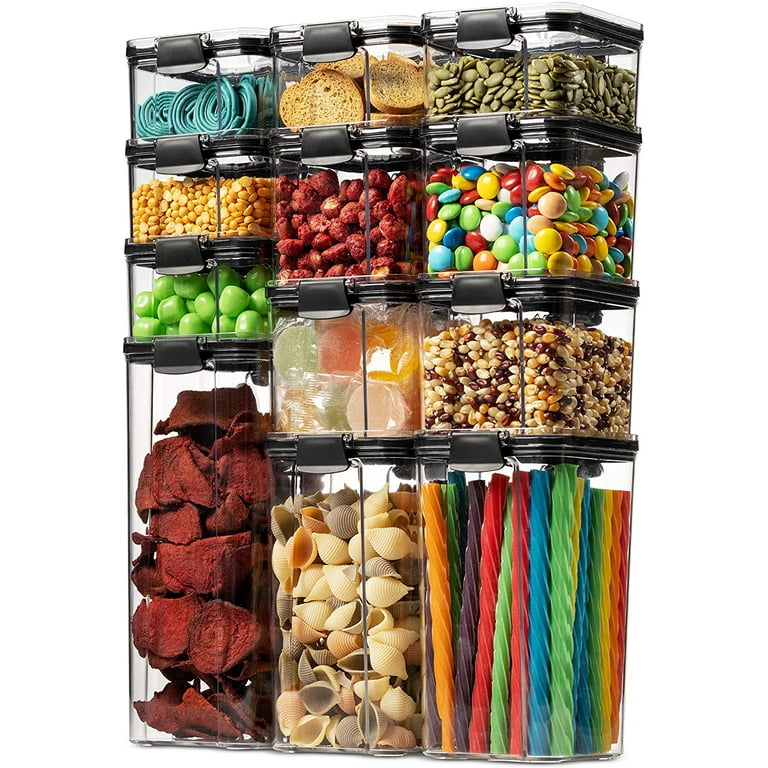 Airtight Food Storage Containers Cereal Container, Air Tight Snacks Pantry  Storage Bins Organizer,pantry Space Saving Canisters, Aesthetic Room Decor,  Home Decor, Kitchen Accessories - Temu