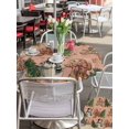 thumbnail image 4 of Outdoor Tablecloth with Umbrella Hole and Zipper, Pink Christmas Round Table Cloth 60 Inch Waterproof Tablecloth, Xmas Tree Gingerbread Snowman Winter Picnic Table Cover for Patio Camping, 4 of 7