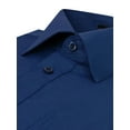 thumbnail image 4 of Men's Classic Fit Long Sleeve Wrinkle Resistant Button Down Premium Dress Shirt (Royal Blue,2XL), 4 of 4