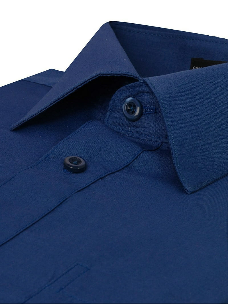royal blue dress shirt walmart Men's Casual Western Pearl Snap Button Down Long Sleeve Cowboy Dress Shirt (Royal Blue, S)