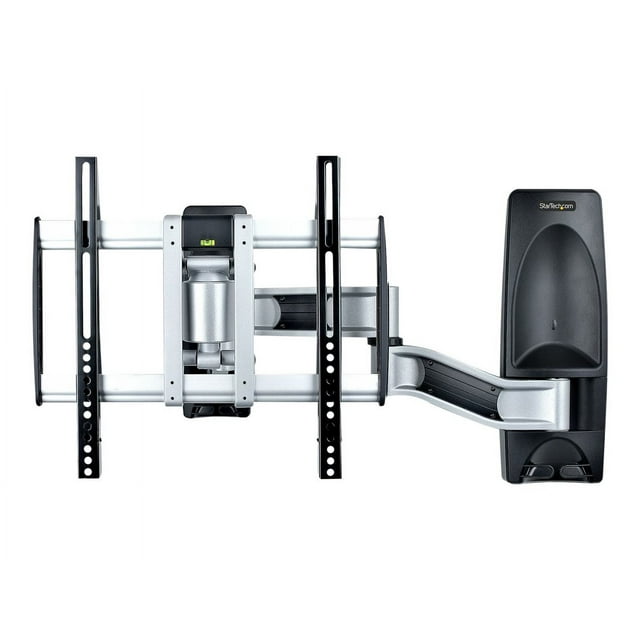 StarTech.com Articulating TV Wall Mount, VESA Wall Mount Supports 65 Pouces/99lb/flat/curved TVs, Retractable Low Profile Wall Mount TV Bracket, Adjustable Corner TV Wall Mount, Swivel/Rotation/Tilt (TV-WALL-MOUNT-65FS)) - kit de Montage (Support Mural, 2 Supports Verticaux) - Articulé - pour Écran Incurvé / Plat - Profil Bas - Aluminium, Acier - Noir, Argent - Taille d'Écran : 26 Pouces-65 Pouces - Montable au Mur - Conforme TAA