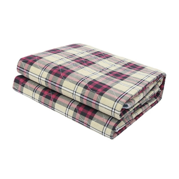 braveheart Large Multicolor Urine Mats TPU Waterproof Cotton Incontinence Pad Foldable Diaper Absorbent Mattress Nappy Bed Sheets Khaki Plaid2