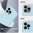 thumbnail image 3 of for iPhone 15 Pro Max Case, Silicone Upgraded [Camera Protection] for iPhone 15 ProMax Case with [2 Screen Protectors], Anti-Scratch Microfiber Lining, 6.7 inch, Sky Blue, 3 of 11