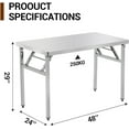 thumbnail image 3 of AKDSteel Commercial-Worktable Folding Workstation Stainless-Steel Heavy-Duty, 3 of 7