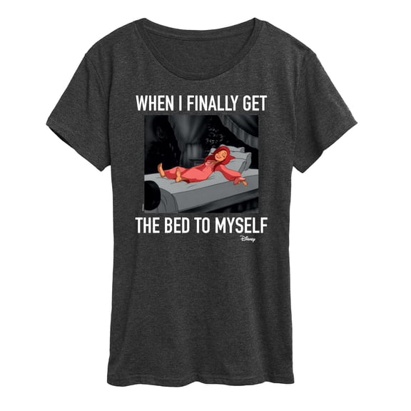 Disney - When Finally Get The Bed To Myself Women's Short Sleeve Graphic T-Shirt