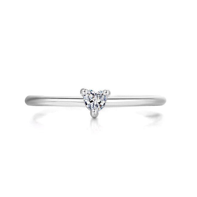 Anillos de Zirconia cúbica minimalista Ailodo para mujeres y niñas, anillos sencillos de moda para fiestas, bodas, anillos de dedo para mujeres, joyería, regalo de San Valentín Tan Jianjun unisex