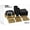Black & Gold, variant on 350 Pcs Clear Plastic Plates For Party, Clear Disposable Plates Set, 50 Of Each 9" Dinner Plate Set, 7" Dessert Plate, Cups, Napkins & Cutlery Plastic Dinnerware Set