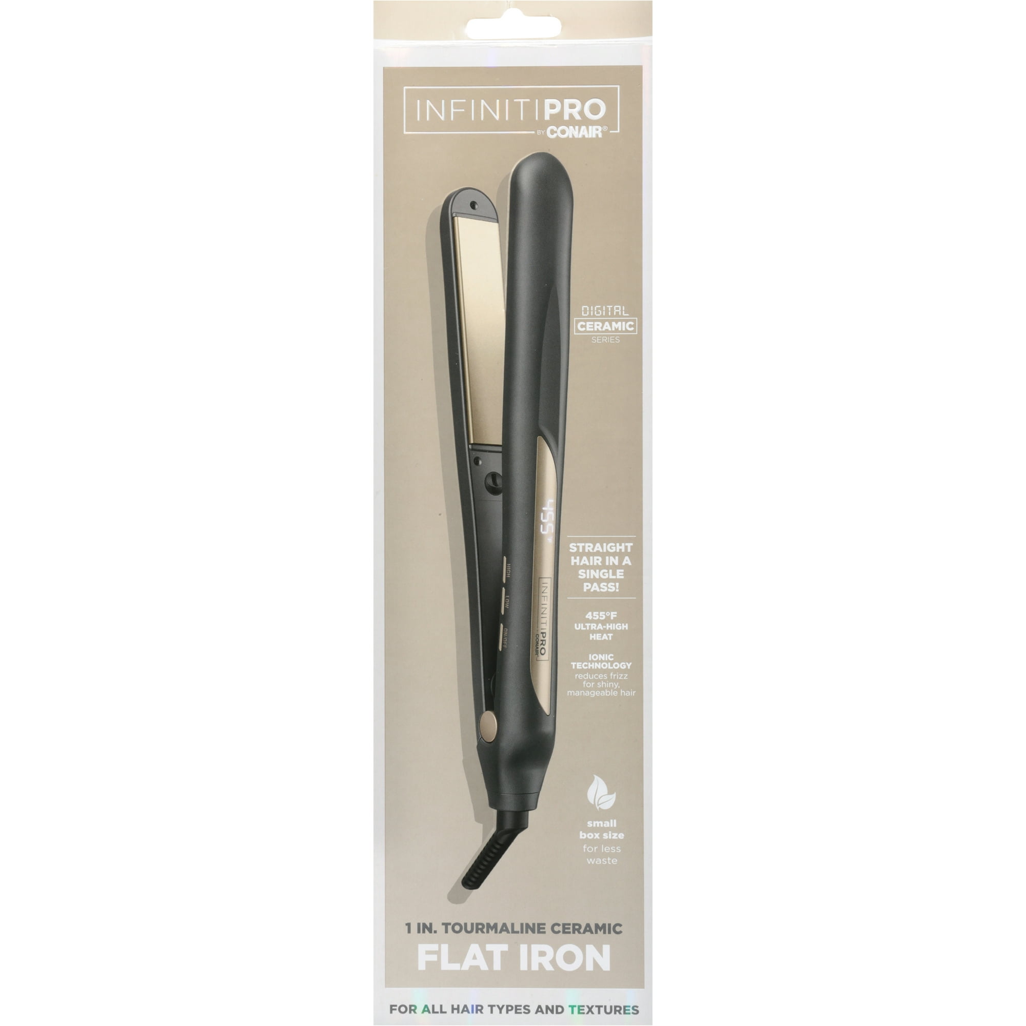 INFINITIPRO by CONAIR Tourmaline Ceramic Flat Iron 1 inch Digital Flat Iron Walmart