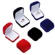 thumbnail image 2 of Caja de tela flocada para anillos y pendientes, expositor de joyas, caja para anillos de propuesta de boda, caja de embalaje para regalo, 2 of 5