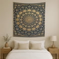 thumbnail image 6 of Golden Mandala Glow Wall Tapestry Bohemian Aesthetic Wall Hanging Decor for Bedroom Dorm Living Room Picnic Home 30"x40", 6 of 6