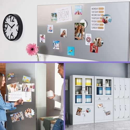 Printable Magnetic Sheets 8.5x11 Inches Matte Magnet Paper Sheet 24 Pcs Non Adhesive Magnetic Paper for Inkjet Printers, Flexible Magnet Photos for DIY Crafts