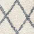 thumbnail image 4 of SAFAVIEH Venus Quincy Geometric Trellis Shag Area Rug, Ivory/Grey, 9' x 12', 4 of 5