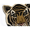 thumbnail image 3 of Vayan 2x2 ft Hand-Tufted Tiger Head Accent Rug – Soft Decorative Animal-Shaped Rug for Kids’ Rooms, Nurseries & Home Décor, 3 of 7