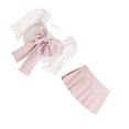 thumbnail image 3 of Conjunto de lencería para colegiala para mujer, falda plisada con manga de burbuja y lazo dulce a la moda, conjunto de lencería para juego de rol, tamaño medio rosa polvoriento, 3 of 8