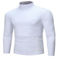 thumbnail image 3 of Mens Roll Turtle Neck Pullover Knitted Jumper Tops Sweater, 3 of 5