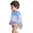 thumbnail image 3 of Xecao Lavender Fields Under Blue Sky Print Baby unisex-baby Cotton Long-sleeve Bodysuits-2 Years, 3 of 6