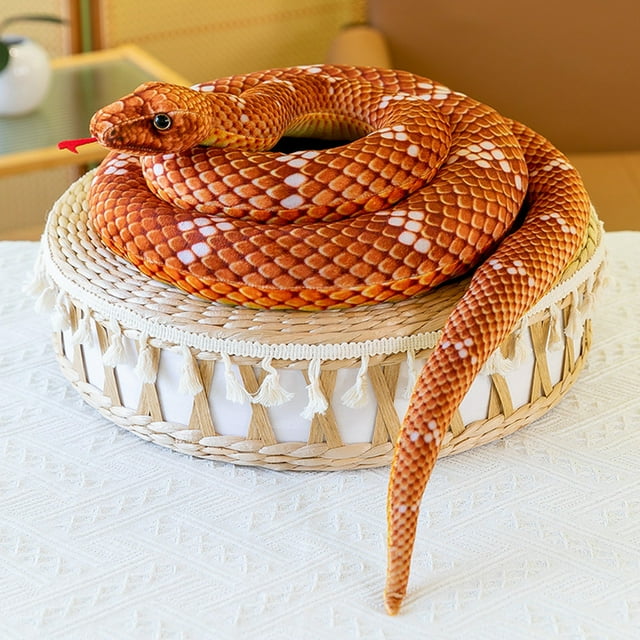 Rvkxad Simulation Snake Doll Boa Constrictor Toy, Plush Cloth Animal for ChildrenPrank Gift, Stuffed Animal