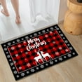 thumbnail image 3 of Christmas Floor Mat, Non-Slip Flannel Rug with Antler Design for Front Door Bathroom Kitchen, Decor(A), 3 of 6
