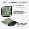thumbnail image 3 of Yayeee Oven Mitts and Pot Holder Set of 4 Heat Resistant Kitchen Gloves Baking Hot Pad, Christmas Gingerbread, 3 of 5