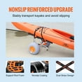 thumbnail image 4 of VEVOR Heavy Duty Kayak Cart, Foldable Canoe Trolley Cart with 12'' Tires, Adjustable Width 6.69"-17.32",350 Lb Weight Capacity Kayak Trolley for Kayaks Canoes Paddleboards Float Mats Jon Boats, 4 of 9