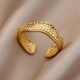 thumbnail image 1 of Anillos de acero inoxidable para mujeres y hombres, anillo de compromiso de Color dorado para fiesta y boda, joyería para dedo masculina, regalo 2023, envío gratis, 1 of 4