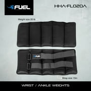 Fuel Pureformance Unisex Adjustable Wrist & Ankle Weights, 10-Pound Pair (20lb Total - 5 Removable Weight Packs)