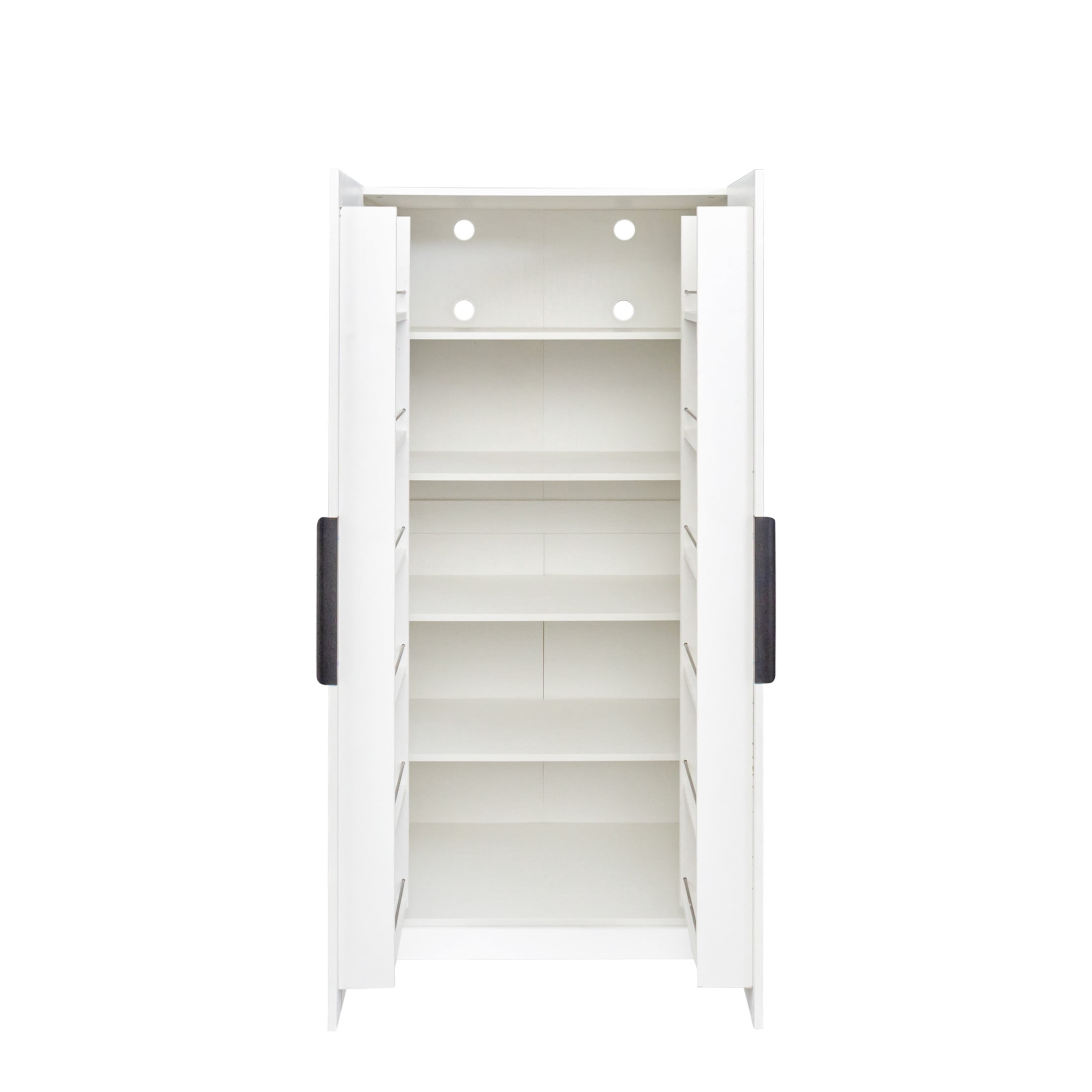 Noble House Kitchen Pantry Storage Cabinet, Freestanding Buffet Sideboard with Doors & Shelves, for Dining Room, White