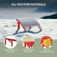 thumbnail image 6 of WestinTrends Outdoor Patio HDPE Adirondack Ottoman Footrest, Red, 6 of 13