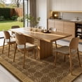 thumbnail image 4 of Toyoso 8'x10' Large Traditional Area Rug, Dark Coffee Brown Floral Diamond Silicone Carpet, 0.25" Durable Machine Washable Non-Slip Floor Cover, High-Traffic Decorative Rug for Dining Room, 4 of 8