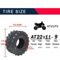 thumbnail image 3 of 2 Pack 26x11-12 ATV Tires 6 Ply All Terrain Tires 26x11-12 6PR TL ATV UTV Trail Sand Mud Off-Road Tires Tubeless VICTORY Black, 3 of 8