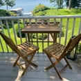 thumbnail image 6 of Set of 2 Folding Patio Chairs, Foldable Acacia Wood Seats, Backyard, Balcony, Porch, & Garden Furniture for Adults, by Patio Wise, 6 of 8