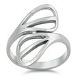 thumbnail image 1 of Oxidized Criss Cross Loop Ring 925 Sterling Silver Band Jewelry Female Male Unisex Size 7, 1 of 4