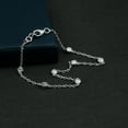 thumbnail image 2 of Moissanite Station Chain Bracelet for Women, 7 inches Chain Bracelet, 925 Sterling Silver, 7.0 inches, 2 of 7