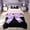 Black Purple, variant on meiyoeat Glam Zebra Bow Twin Duvet Cover for Kids Girls, Sparkle Animal Print Twin Bedding, Black Silver, Black Reversible, 2 Pieces