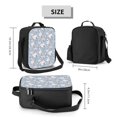 thumbnail image 2 of Rateoe Lily Flower Lunch Bag Reusable Lunch Box with Shoulder Straps for Men Women Insulated Portable Lunchbox for adults Suitable for School Work Picnic, 2 of 7