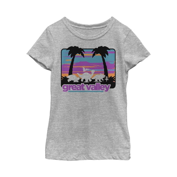 Girl's The Land Before Time Retro Great Valley Graphic Tee Athletic Heather X Small