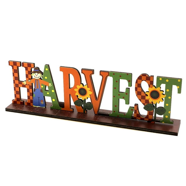Tablero decorativo con letras para decoración de cosecha de otoño, decoración rústica para el hogar, letrero de escritorio para fiestas, festivales, Estilo B