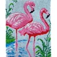 thumbnail image 1 of Rug Making Latch Hooking Kit | Flamingo Love, 1 of 1