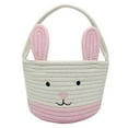 thumbnail image 7 of LZLINGMEI Bunny Basket with Handle,Gift Basket Gifts Tote Bags Egg Hunt Basket for Boys, Girls, 7 of 7