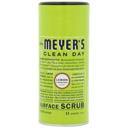 Mrs. Meyer's Clean Day Surface Scrub, Lemon Verbena, 11 Ounce Canister