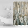 thumbnail image 4 of 60x72 Inch Shower Curtains for Bathroom White Spring Floral Fabric Bath Curtain Decor Modern Oil Painting Farmhouse Waterproof Restroom Curtains Shower Set Accessories with 12 Hooks 60 Inch, 4 of 6