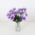 thumbnail image 3 of ZOELNIC 6 Bundles Artificial Fake Pansies Outdoors Flowers UV Resistant Silk Pansy Plastic Faux Plants for Home Outside Garden Window Box Farmhouse Planters Front Door Porch Patio Decor, Purple, 3 of 7