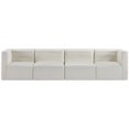 thumbnail image 4 of Meridian Furniture Quincy Canapé Modulaire en Velours Crème, 4 of 13