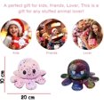 thumbnail image 4 of Pulpo de peluche reversible con purpurina. ¡Muestra tu estado de ánimo sin decir una palabra! Rosa, rosa, 4 of 4