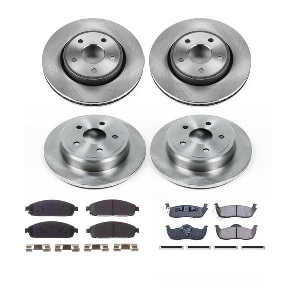 Ultimate Brakes Front and Rear Ceramic Brake Pad and Rotor Kit with Hardware WM81413