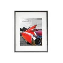 Classic Black Aluminum POSTER matted frame 12x16 8x12 by MCS - 8x12